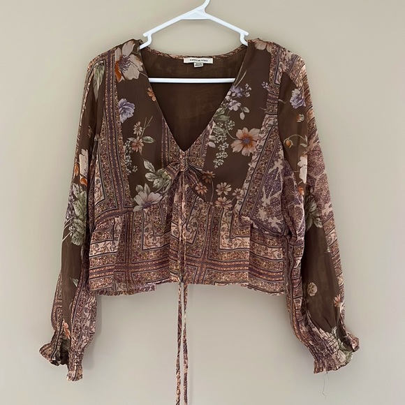 American Eagle Boho Long Sleeve Size Small - Picture 2 of 4